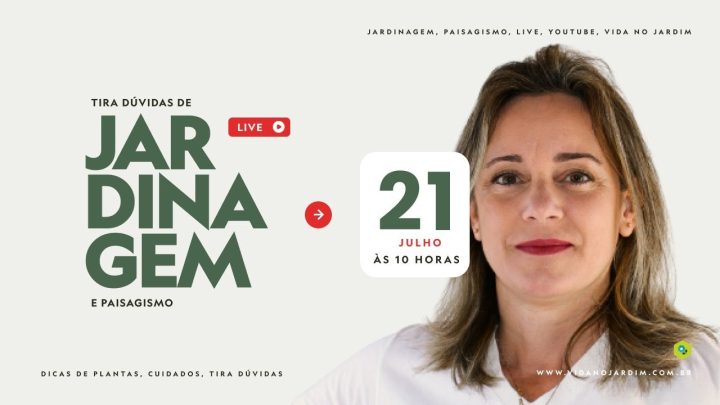 Dicas de Jardinagem - Live Jardinagem - 21.07.2024 às 10:00 Horas - Lucia Borges