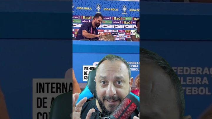 coletiva - Assessor da CBF errou ao puxar gato pelo cangote em coletiva de Vinícius Jr.?